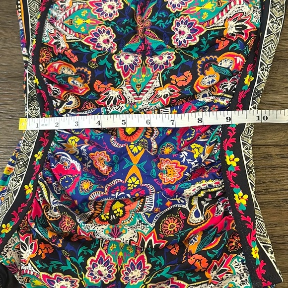 NWT [Johnny Was] Hannah Ruched One-Piece Printed Swimsuit Women’s Size XS - Picture 9 of 16